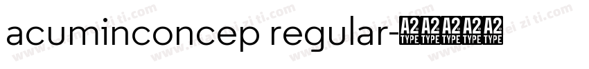 acuminconcep regular字体转换